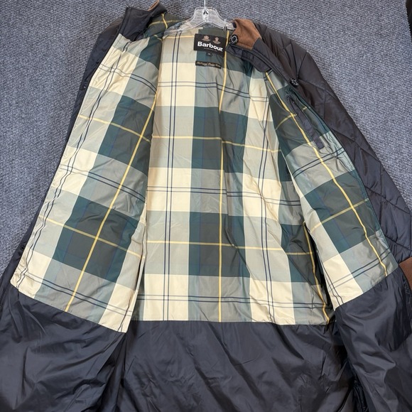 Barbour Womens Mickley Corduroy Trimmed Quilted Jacket Black Brown Size 1XL New - Picture 5 of 13